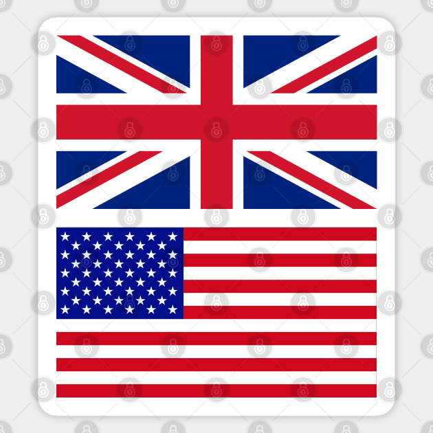 USA and Uk Flag Sticker by Islanr